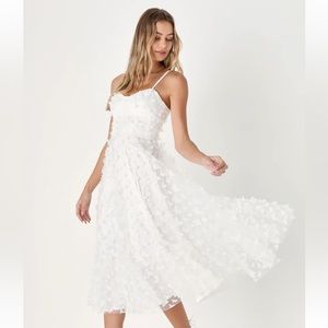 Lulus butterfly lace up midi dress